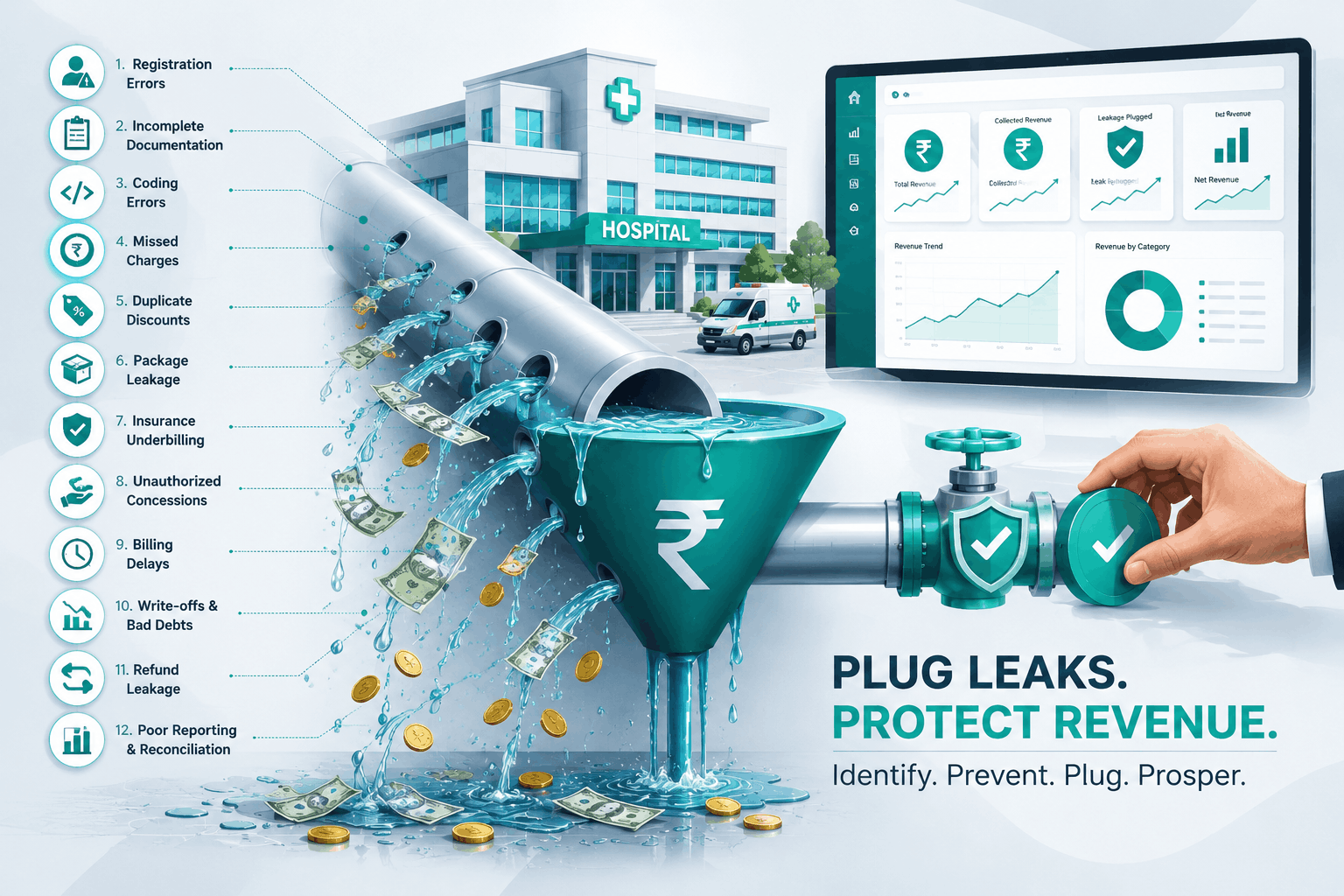 Hospital Billing Leakage in India: 12 Hidden Sources and How to Plug Them